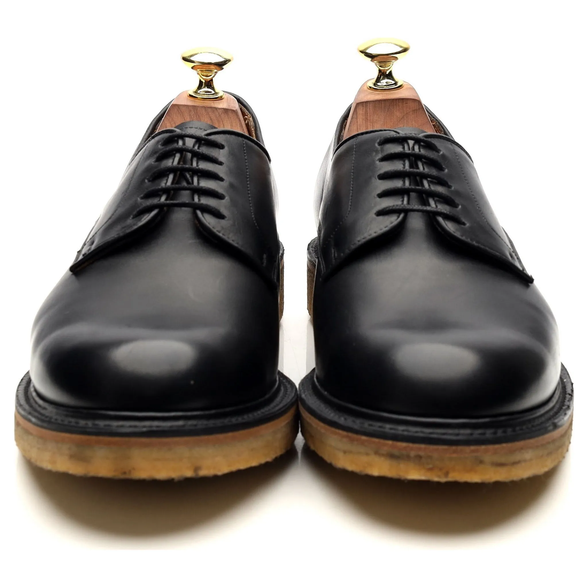 Women's Black Leather Derby UK 7 D