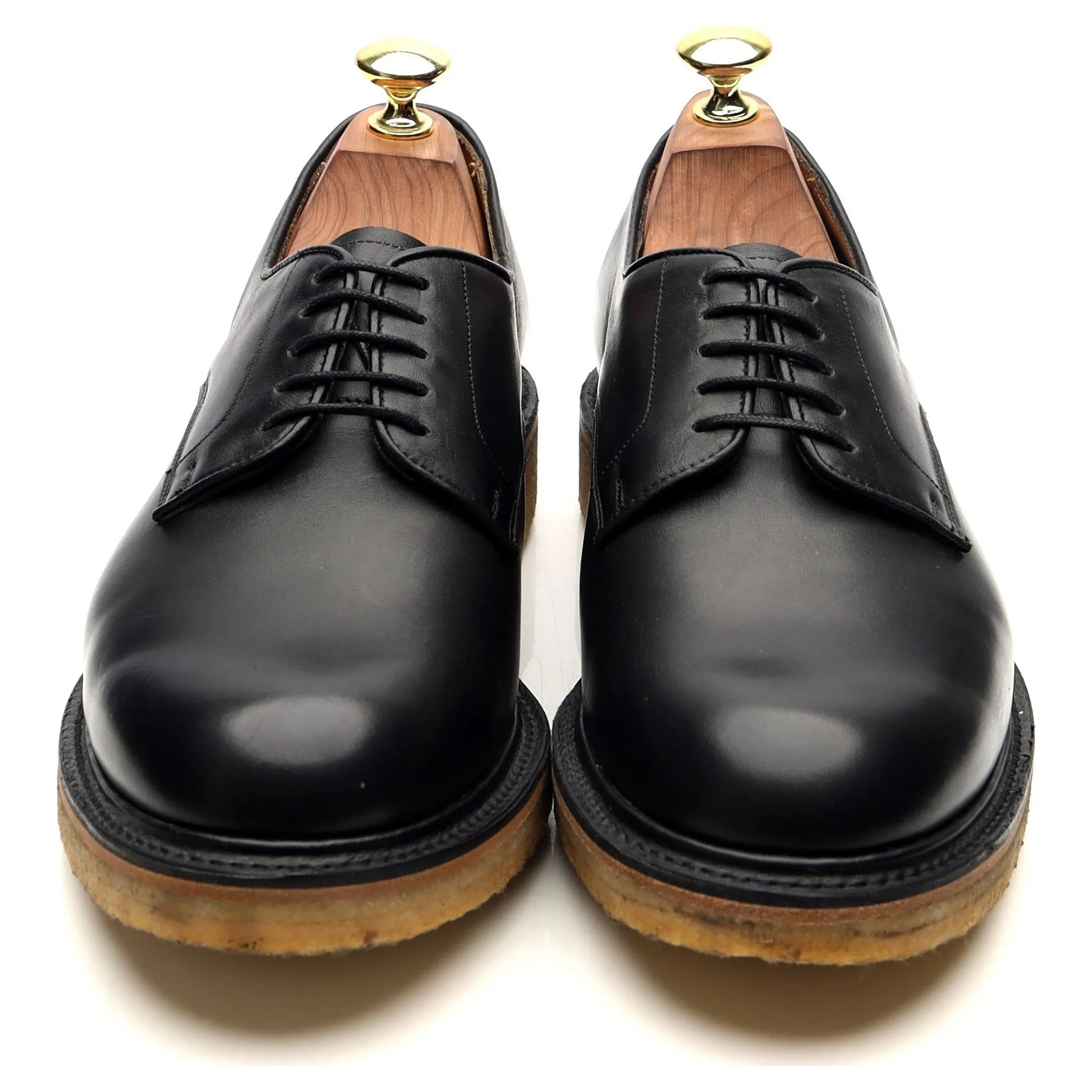 Women's Black Leather Derby UK 7 D