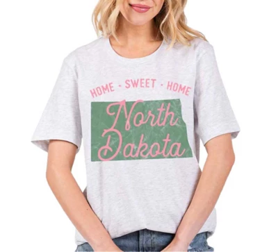 Women's Blume & Co Home Sweet Home North Dakota T-Shirt