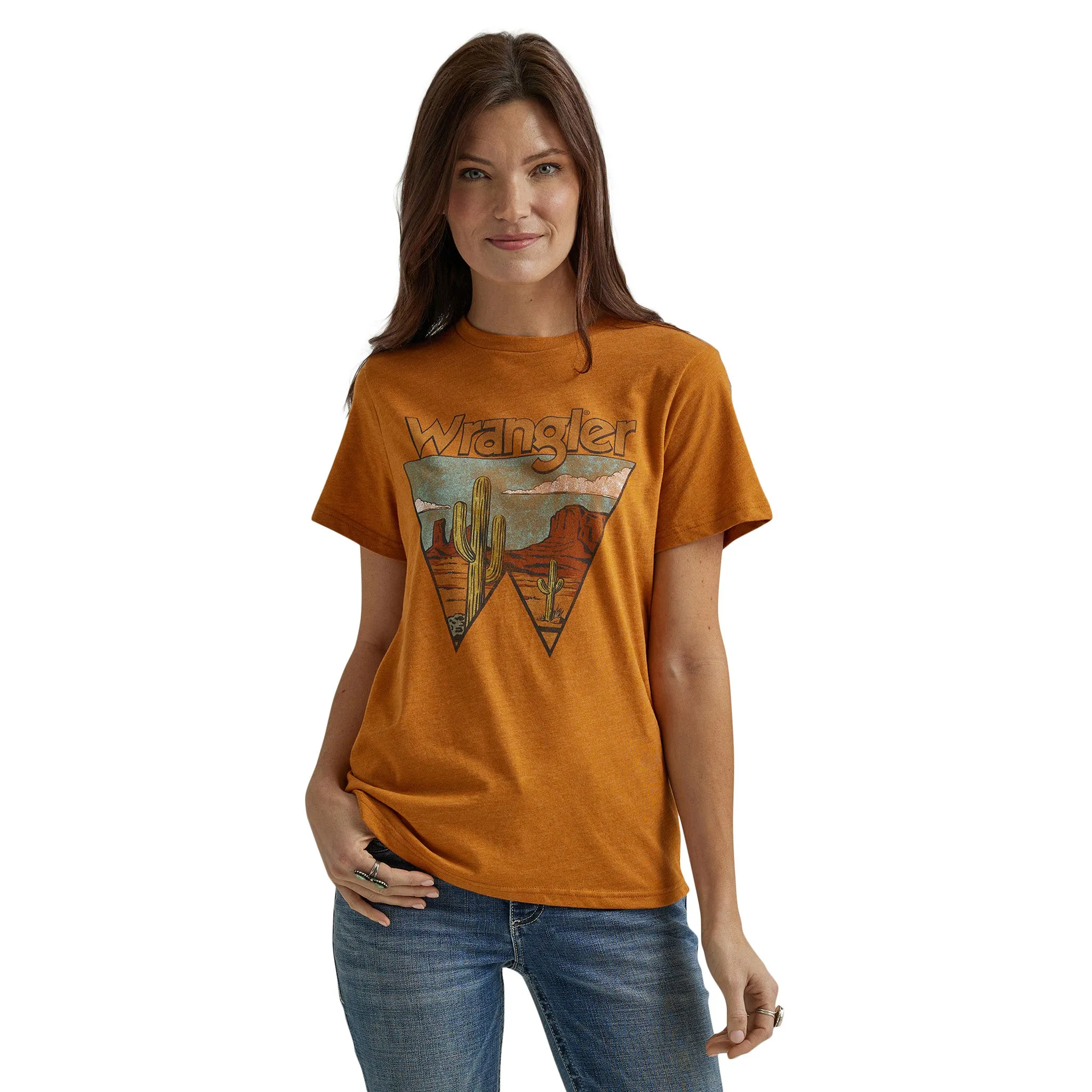 Wrangler Women's Mustard Desert Scene Tee