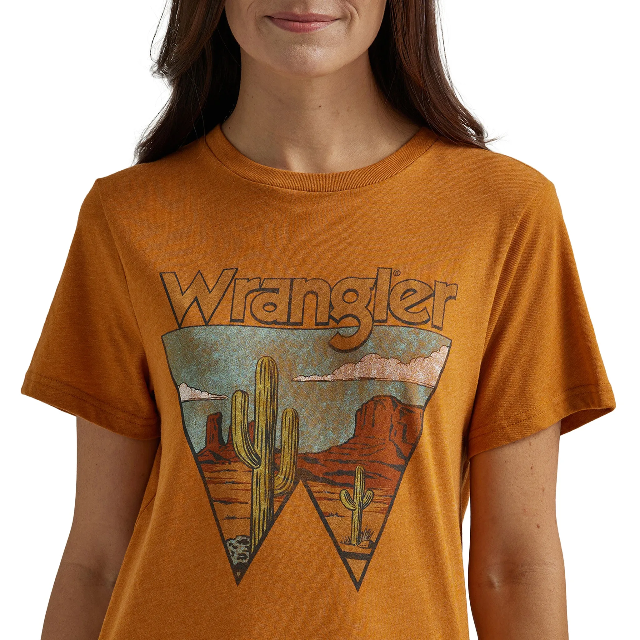 Wrangler Women's Mustard Desert Scene Tee