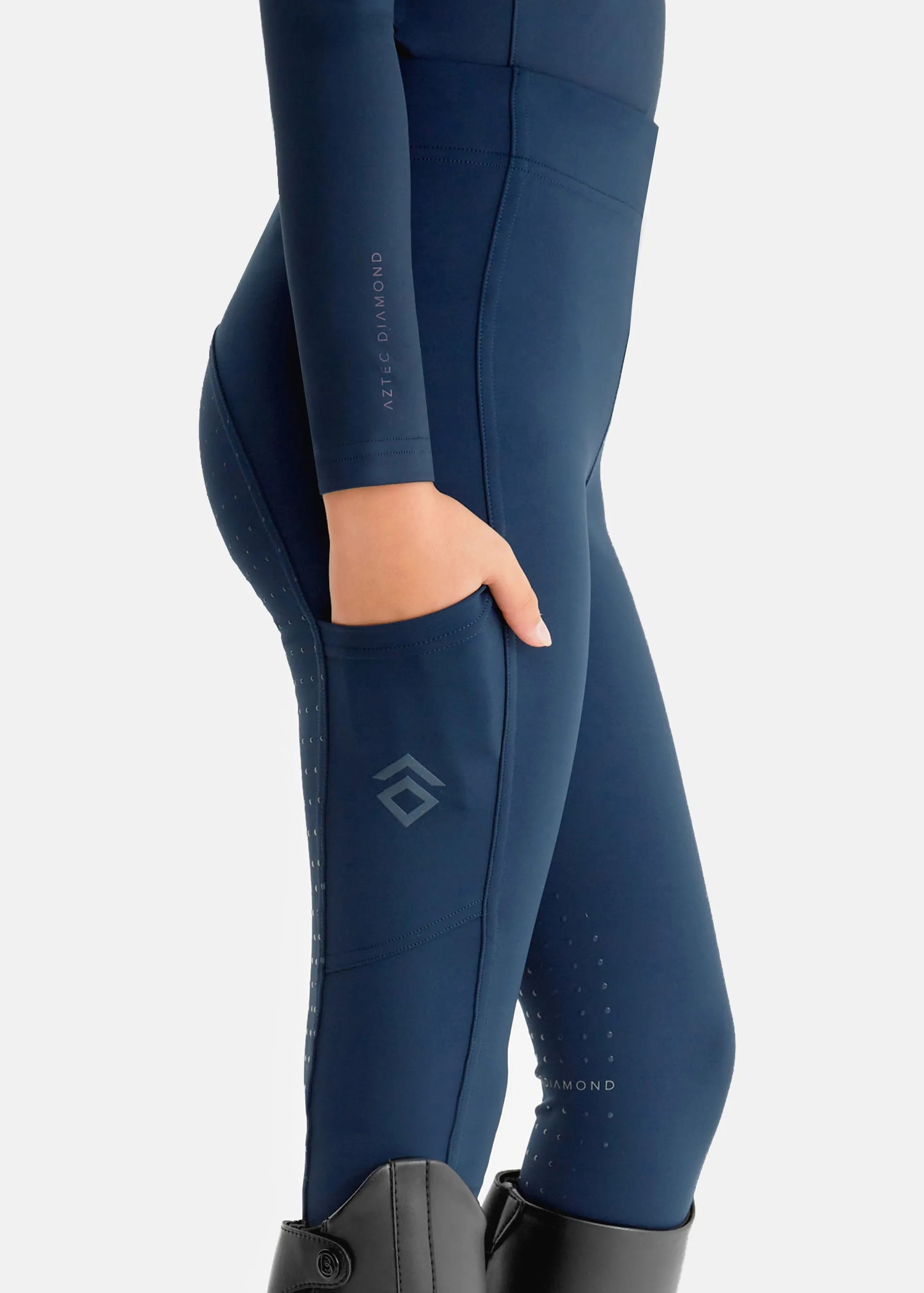 YR Navy Full Seat Leggings